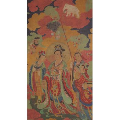 large-antique-chinese-scroll-painting