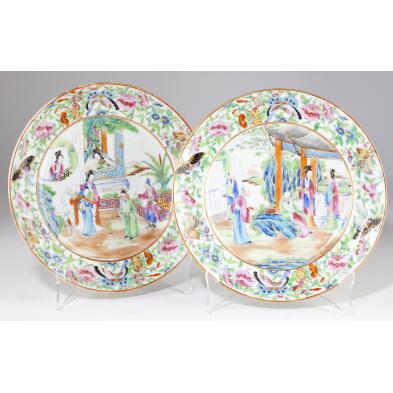 pair-chinese-export-rose-mandarin-plates