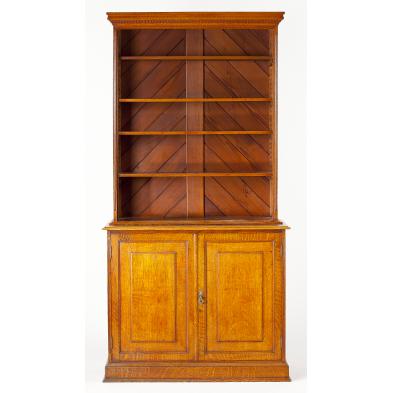 english-golden-oak-open-bookcase