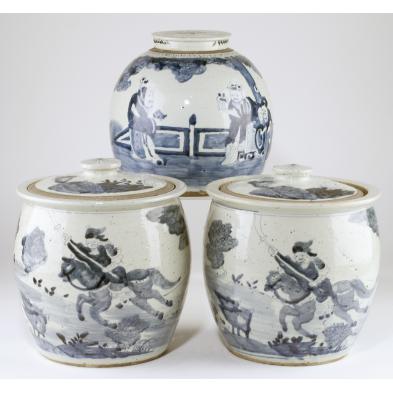 three-chinese-blue-and-white-lidded-jars