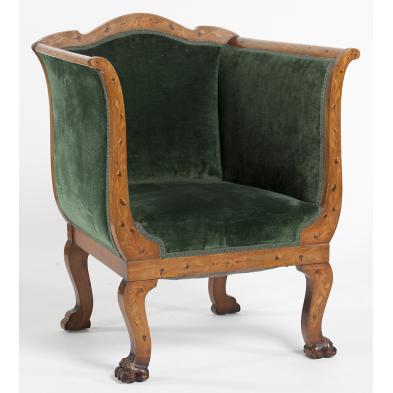 a-continental-inlaid-enclosed-arm-chair