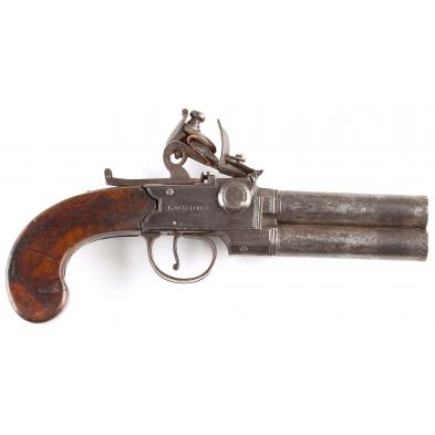 english-flintlock-over-under-double-barrel-pistol