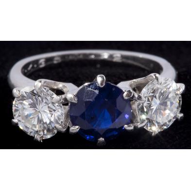 platinum-diamond-and-sapphire-ring