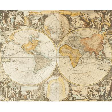 gerard-valck-double-hemisphere-world-map