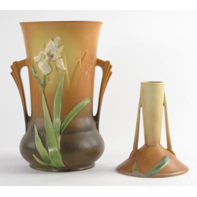 two-roseville-pottery-vases