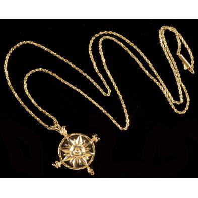 gold-compass-pendant-and-chain-a-b-a-correa