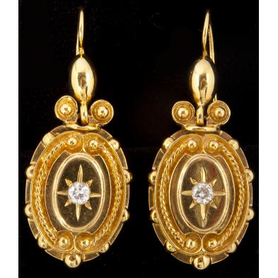 gold-and-diamond-drop-pendant-earrings