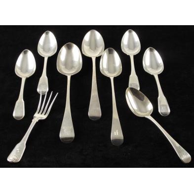 group-of-english-silver-flatware