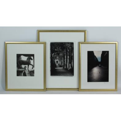 three-black-white-photographs