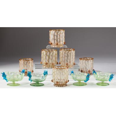 group-of-ten-venetian-glass-table-articles