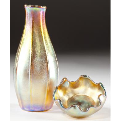 two-signed-l-c-tiffany-favrile-glass-objects