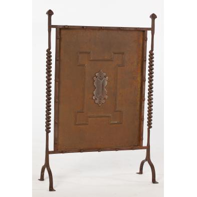 arts-and-crafts-copper-and-iron-fire-screen