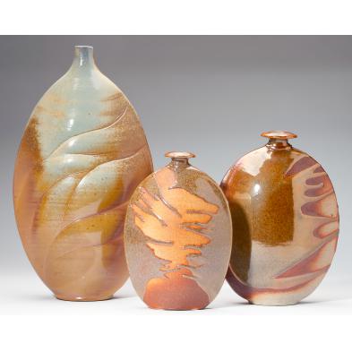 three-joe-winter-stoneware-flounder-vases