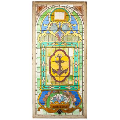 large-antique-stained-glass-church-panel