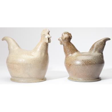 nc-pottery-pair-of-charles-moore-chickens