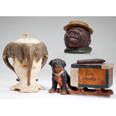 three-antique-figural-tobacco-humidors