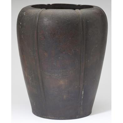 large-chinese-qing-dynasty-bronze-vase