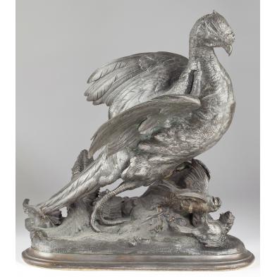 sculpture-of-a-pheasant-family-19th-century