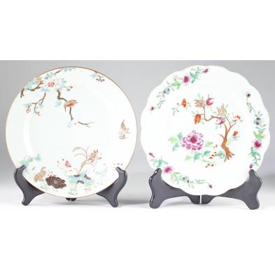 two-chinese-export-porcelain-plates