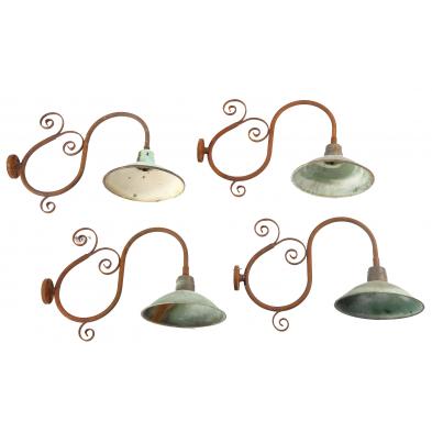 four-antique-french-electric-street-lamps