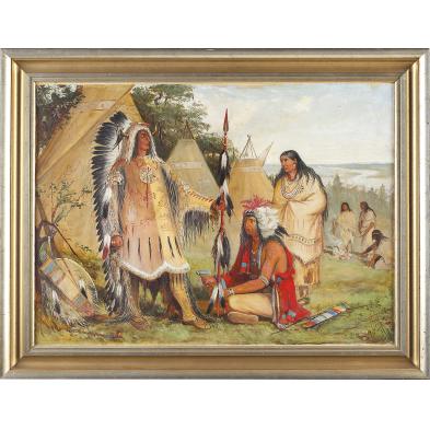 american-school-19th-c-plains-indian-group