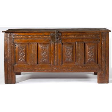 large-spanish-carved-arms-chest