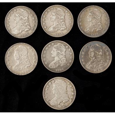 grouping-of-7-different-capped-bust-halves