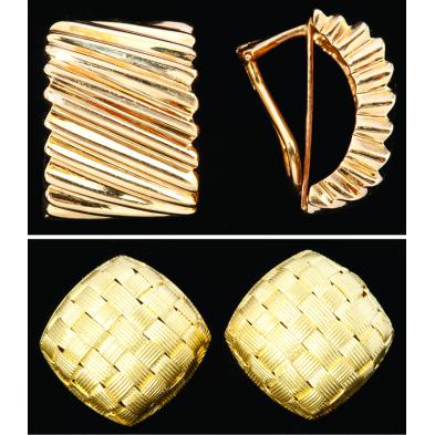 two-pair-of-gold-earclips