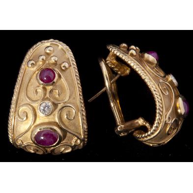 gold-ruby-and-diamond-earclips