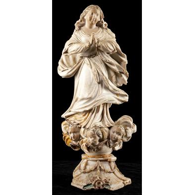 italian-carved-alabaster-madonna
