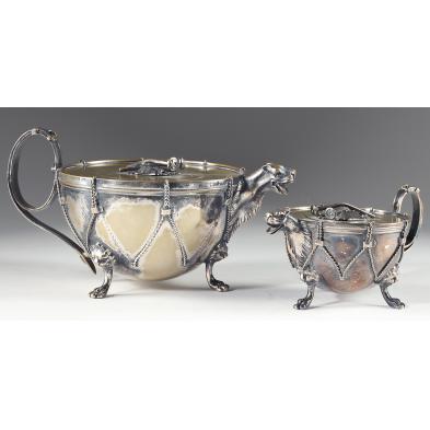 english-silverplate-teapot-and-cream-jug