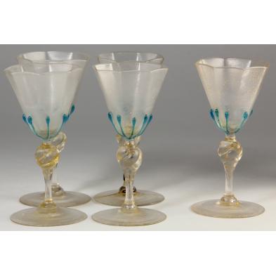 five-venetian-glass-goblets
