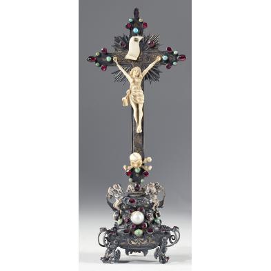 italian-silver-and-ivory-crucifix