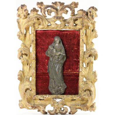 silvered-bronze-icon-of-madonna-and-child