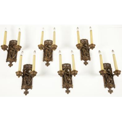 set-of-six-gothic-style-wall-sconces