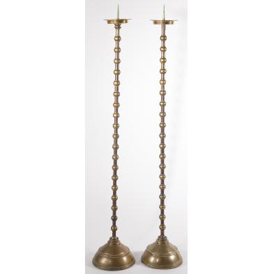 spanish-brass-floor-candlesticks