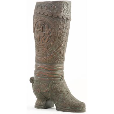 german-copper-boot-shaped-vase