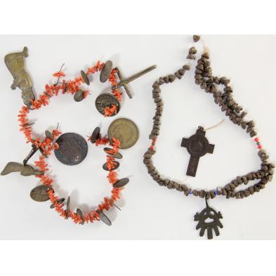two-antique-religious-necklaces