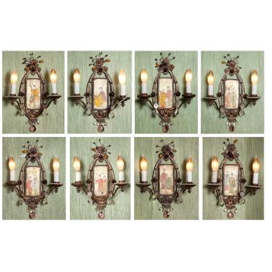 set-of-eight-double-arm-wall-sconces