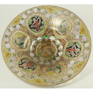 enamel-decorated-glass-center-bowl