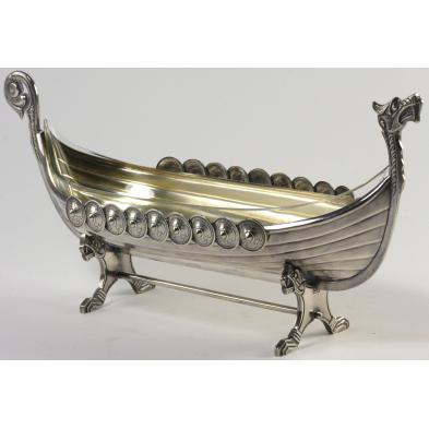 viking-ship-silver-plate-serving-bowl