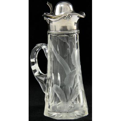 sterling-lidded-cut-glass-syrup-pitcher