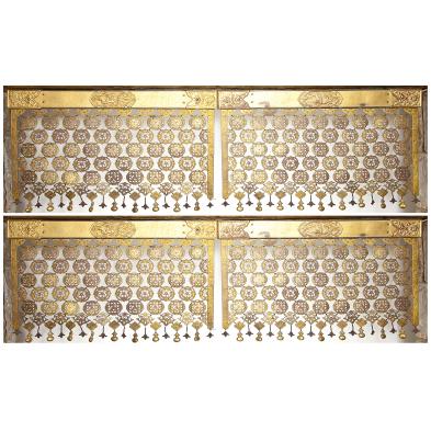 chinese-bronze-metal-screen-four-hanging-panels