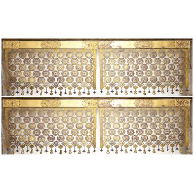 chinese-bronze-metal-screen-four-hanging-panels