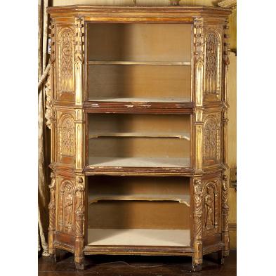 italian-renaissance-style-gilt-wood-open-cabinet