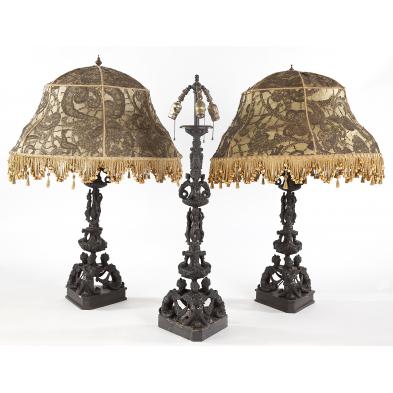 three-italian-renaissance-style-bronze-lamps