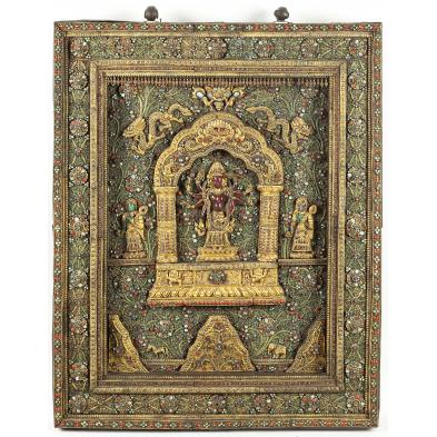 rare-nepalese-jeweled-wall-sculpture