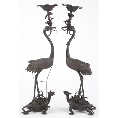 pair-of-japanese-bronze-floor-sculptures