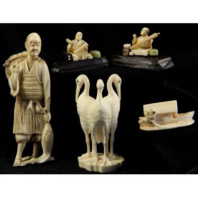group-of-five-japanese-ivory-carvings