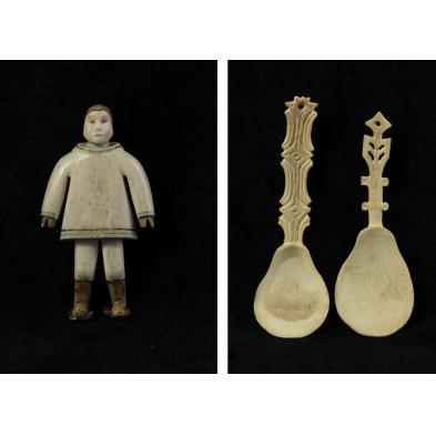 three-inuit-bone-carvings